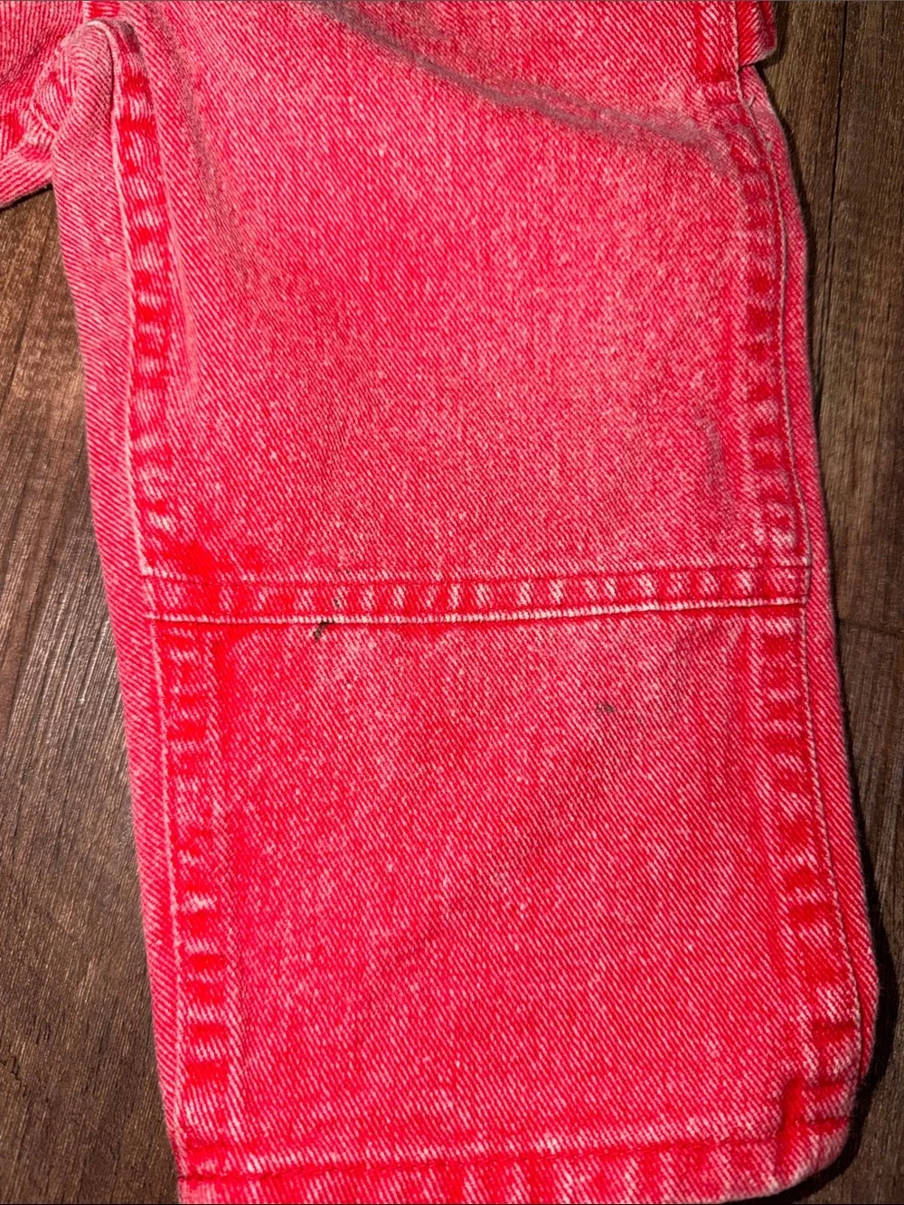 OshKosh B'Gosh Vestbak Genuine Article Red Denim Overalls Bibs Size 2t